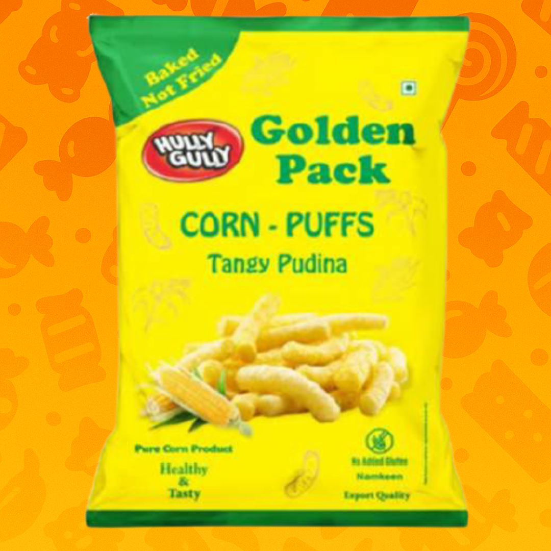 🌽🌿 Hully Gully Corn Puff – Tangy Pudina!