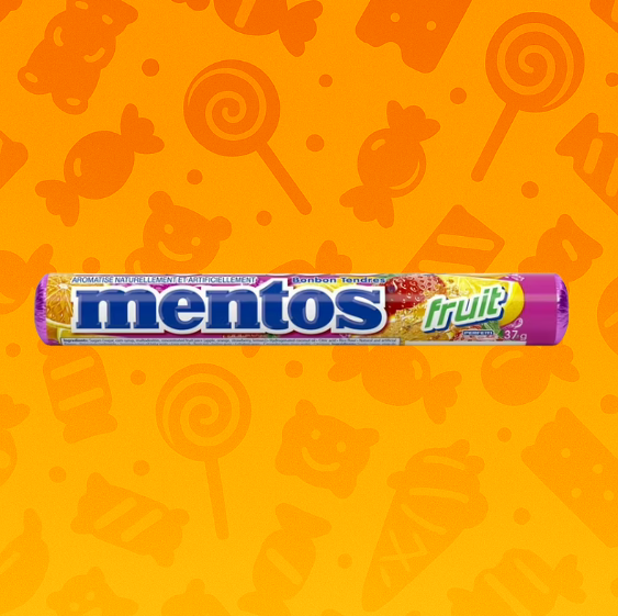 Mentos rainbow candy rolls