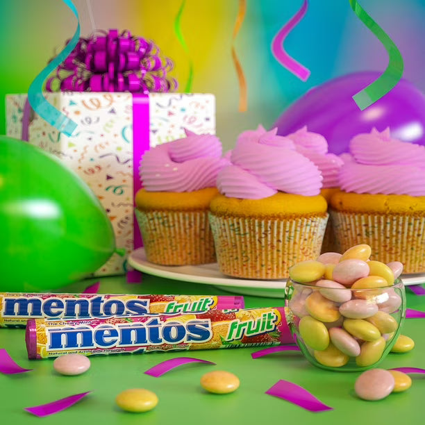 Mentos rainbow candy rolls
